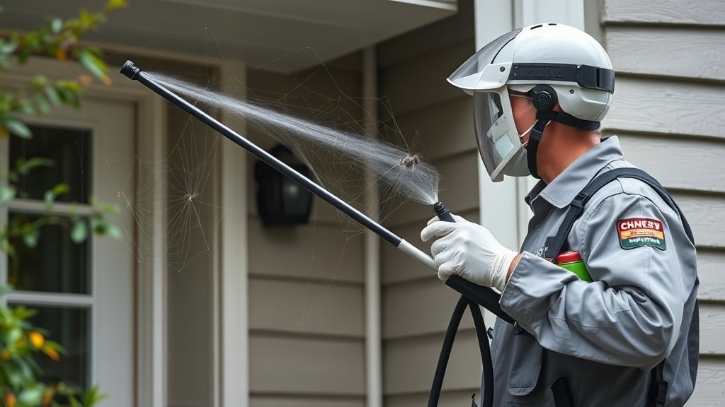 Professional spider control Wixom MI - web removal and treatment